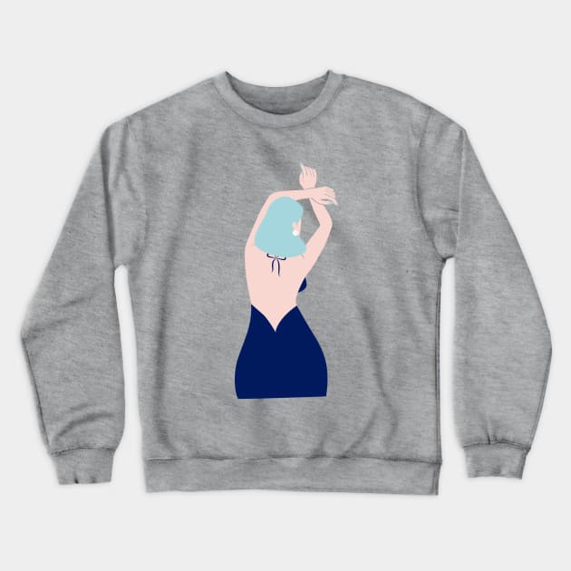 Blue girl. Crewneck Sweatshirt by candelanieto